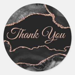 黒エレガント感謝していい ラウンドシール