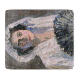 黒エレガント扇子の女性（藤島武二） カッティングボード