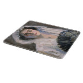 黒エレガント扇子の女性（藤島武二） カッティングボード (角)