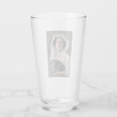 黒エレガント扇子の女性（藤島武二） タンブラーグラス (裏面)