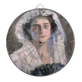 黒エレガント扇子の女性（藤島武二） ダーツボード