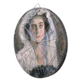 黒エレガント扇子の女性（藤島武二） ダーツボード (正面右)