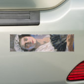 黒エレガント扇子の女性（藤島武二） バンパーステッカー (車上)