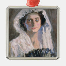 黒エレガント扇子の女性（藤島武二）