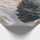 黒エレガント扇子の女性（藤島武二） ラッピングペーパー (角)