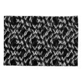 黒エレガント抽象芸術フローラ金ゴールド モノグラムの 枕カバー (裏面)