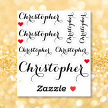 黒エレガント文字の名前スタイリッシュカスタムCut Vinyl