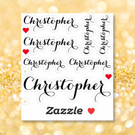 黒エレガント文字の名前スタイリッシュカスタムCut Vinyl シール