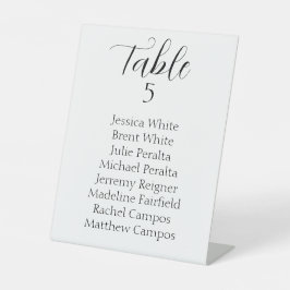 黒エレガント文字の結婚座席表 台座サイン
