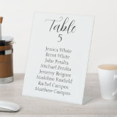 黒エレガント文字の結婚座席表 台座サイン (インサイチュ)