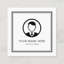 黒エレガント文字付き白い通話カード コーリングカード