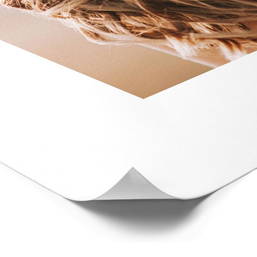 黒エレガント文字写真の結婚ウェルカムサイン ポスター (角)