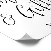 黒エレガント文字卒業カードとギフト ポスター (角)