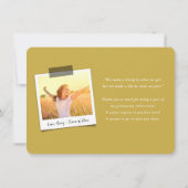 黒エレガント文字卒業5フォトコラージュ サンキューカード (裏面)