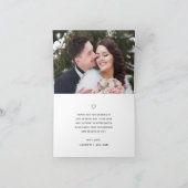 黒エレガント文字書道写真結婚の サンキューカード (内部)