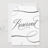 黒エレガント文字結婚の座席記号 (正面)