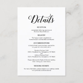 黒エレガント文字、の結婚詳細情報 エンクロージャーカード