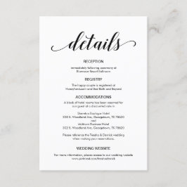 黒エレガント文字、の結婚詳細情報 エンクロージャーカード