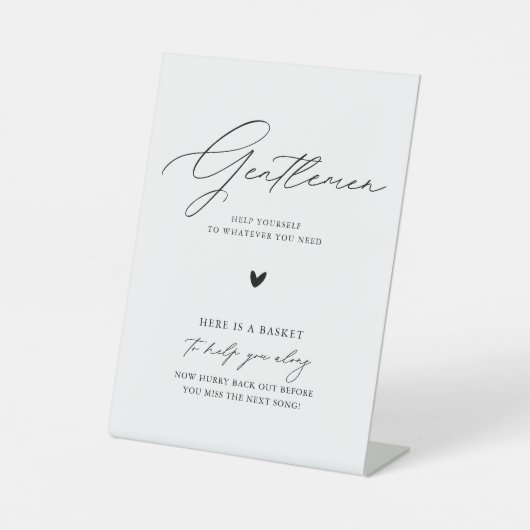 黒エレガント書の結婚バスルーム 台座サイン (正面)