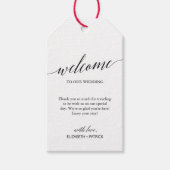 黒エレガント書の結婚歓迎 ギフトタグ (正面)