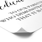 黒エレガント書の結婚献身のサイン ポスター (角)