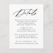 黒エレガント書の結婚詳細 エンクロージャーカード (正面)