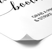 黒エレガント書写真ブース看板 ポスター (角)