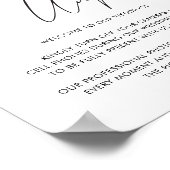 黒エレガント書文字のプラグが抜け結婚た ポスター (角)