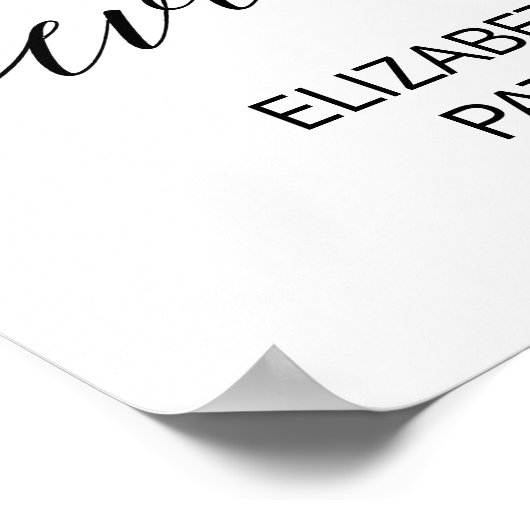 黒エレガント書最高の書 ポスター (角)