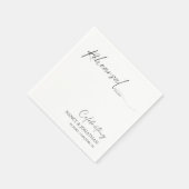 黒エレガント書白リハミニマルーサル スタンダードカクテルナプキン (角)