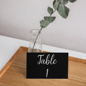 黒エレガント書結婚の表番号 テーブルナンバー