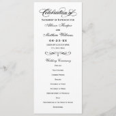 黒エレガント書結婚式 プログラム (正面)