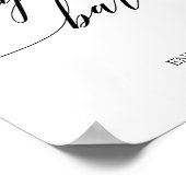 黒エレガント書葉巻バー標識 ポスター (角)