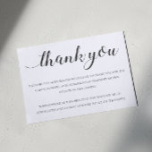 黒エレガント書葬式 サンキューカード