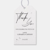黒エレガント書道ありがとうメッセージカード ギフトタグ (正面)
