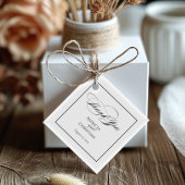 黒エレガント書道ありがとうメッセージカード フェイバータグ