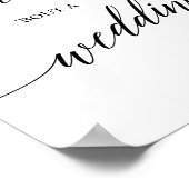 黒エレガント書道タコAの結婚略 ポスター (角)