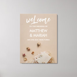 黒エレガント書道フローラ結婚歓迎 キャンバスプリント