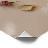 黒エレガント書道フローラ結婚歓迎 ポスター (コーナー)