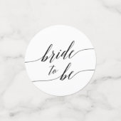 黒エレガント書道ブライダルシャワー表 コンフェッティ (スモール正面)