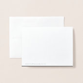 黒エレガント書道ブライダルシャワー銀 箔カード (裏面封筒付き)