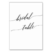 黒エレガント書道ブライダル表番号 テーブルナンバー (正面)