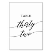 黒エレガント書道台番号三十二 テーブルナンバー (裏面)