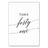 黒エレガント書道台番号四十一 テーブルナンバー (裏面)