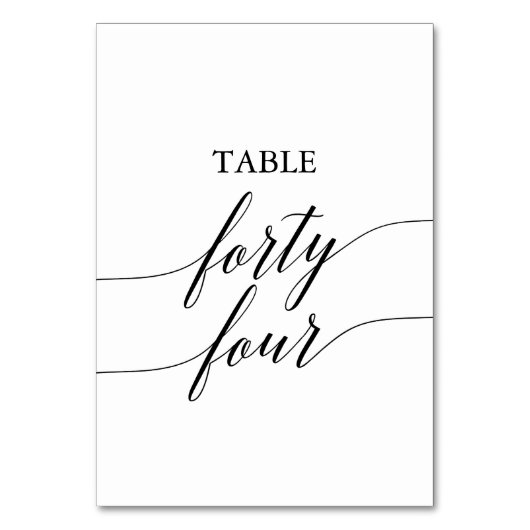 黒エレガント書道台番号四十四 テーブルナンバー (正面)