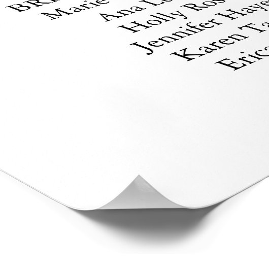 黒エレガント書道結婚式 プログラム ポスター (角)