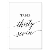 黒エレガント書道表番号37 テーブルナンバー (裏面)