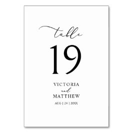 黒エレガント書道表番号 テーブルナンバー