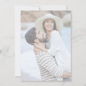 黒エレガント書道 |暗い写真結婚のイン 招待状 (裏面)