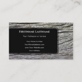 黒エレガント木ミニマルスタイル木目 名刺 (裏面)